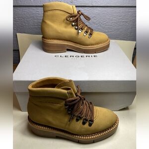 Clergerie Paris Celina 2 Womens Leather Boots Size EUR35.5  US 5 New Chukka Shoe